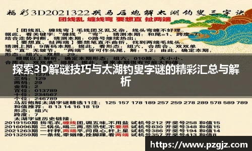 探索3D解谜技巧与太湖钓叟字谜的精彩汇总与解析